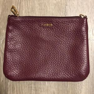 💥SOLD💥LODIS leather burgundy clutch